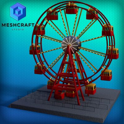 Click here to see preview images for "Ferris Wheel Set (Fully Rigged)" Ferris Wheel Set (Fully Rigged)