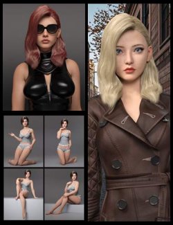 EG JDNC Hair, Akld, and EG Lovely Poses for Genesis 9 Bundle