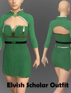 Elvish Scholar Outfit for Genesis 8 Female