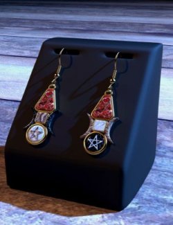 AP Blood and Bone Totem Earrings for Genesis 8 and 9 Female