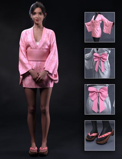 Click here to see preview images for "dForce Mini Kimono For Genesis 9" dForce Mini Kimono For Genesis 9