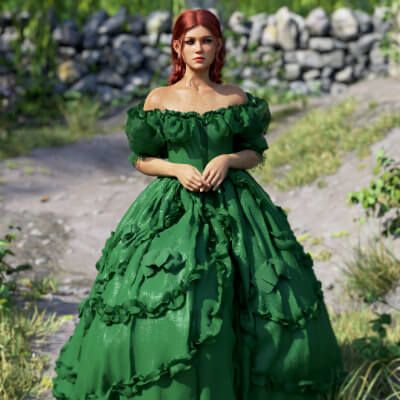 Click here to see preview images for "dForce 1860s Historical Ballgown" dForce 1860s Historical Ballgown