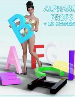 Alphabet Props for DAZ3D