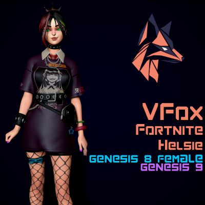 Click here to see preview images for "Fortnite Helsie for Genesis 8 and 9" Fortnite Helsie for Genesis 8 and 9