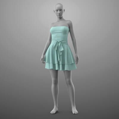 Click here to see preview images for "Short Dress with Bow G8 Female" Short Dress with Bow G8 Female