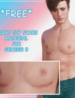 Free Trans Top Scars Material for Genesis 9
