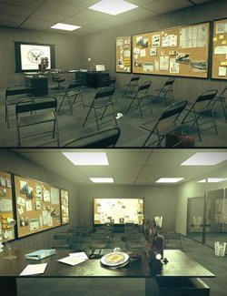 Military Briefing Room Scene