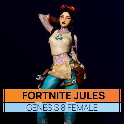 Click here to see preview images for "Fortnite Jules for Genesis 8 Female" Fortnite Jules for Genesis 8 Female