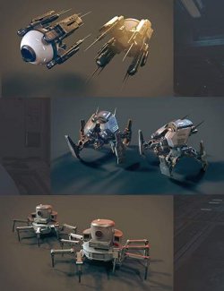 PSHR Scifi Hatch Robots