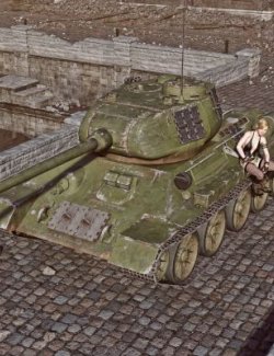 T34 85 Soviet Tank WT for DAZ3D