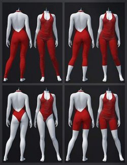 dForce SU One-Piece Yoga Pants Collection for Genesis 9