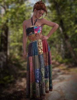dForce Upcycled Maxi for Genesis 9 and 8 Female