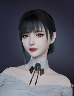 Noki Silent Grace Hair for Genesis 9