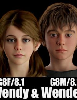 Premium Pack BG3D Wendy and Wendell for G8-8.1f and G8-8.1m