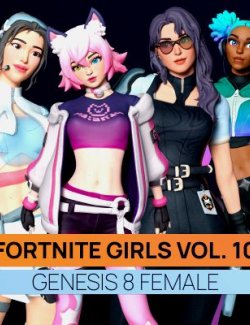 Fortnite Girls Vol 10 Bundle for Genesis 8 Female