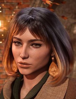 dForce Siena Hair and Earrings for Genesis 9