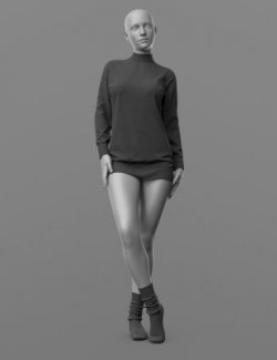 Long Sweater and Socks G8 Female