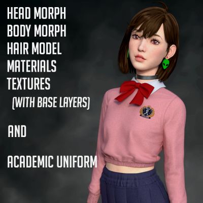 Click here to see preview images for "Mina - Character, Hair and Clothing" Mina - Character, Hair and Clothing