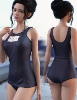 dForce WUK Old School Swimsuit for Genesis 8 and 8.1 Female
