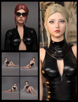EG TYCV Hair, Yuin, and EG Lovely Poses for Genesis 9 Bundle