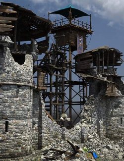 Medieval Castle Destruction Kit - Wood Prop Add-Ons