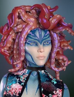 Prae-Sedna Tentacle Hair For Genesis 8 and 9