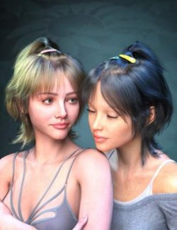 dForce Strand-Based FE Braided Jellyfish Hair for Genesis 9 and 8