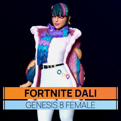 Click here to see preview images for "Fortnite Dali for Genesis 8 Female" Fortnite Dali for Genesis 8 Female