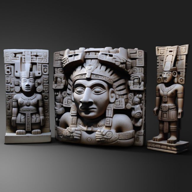 Click here to see preview images for "Mesoamerican Statues 1" Mesoamerican Statues 1