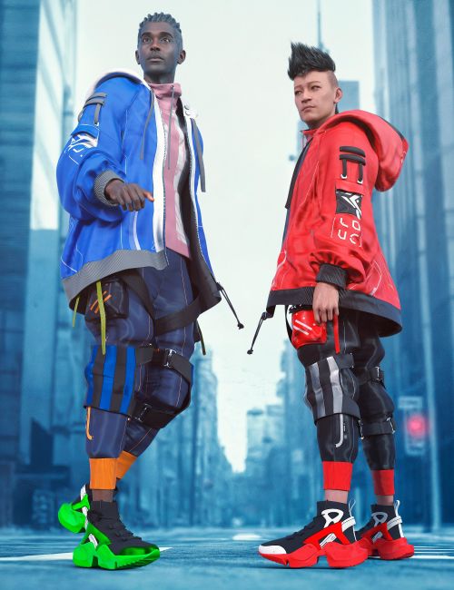 Click here to see preview images for "Urban Techwear Outfit Iray Texture Add-On" Urban Techwear Outfit Iray Texture Add-On