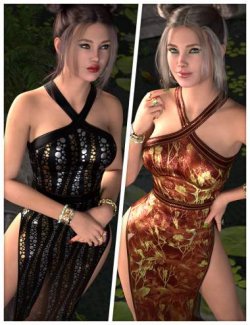 Fashionable Textures for dForce Cross Halter Loin Dress