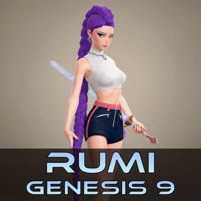Click here to see preview images for "Rumi for Genesis 9" Rumi for Genesis 9