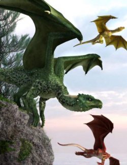 DA Dragon Wrath Poses for Daz Dragon 3