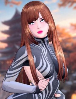 dForce HM Celestial Fall Toon Hair for Genesis 9