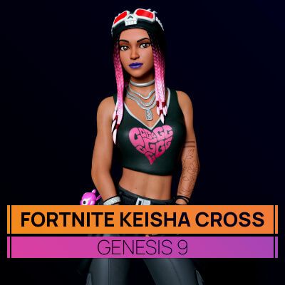 Click here to see preview images for "Fortnite Keisha Cross for Genesis 9" Fortnite Keisha Cross for Genesis 9