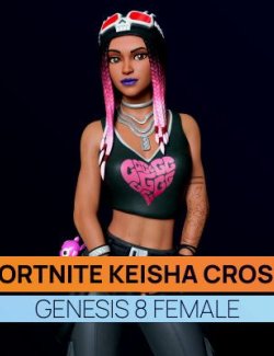 Fortnite Keisha Cross for Genesis 8 Female