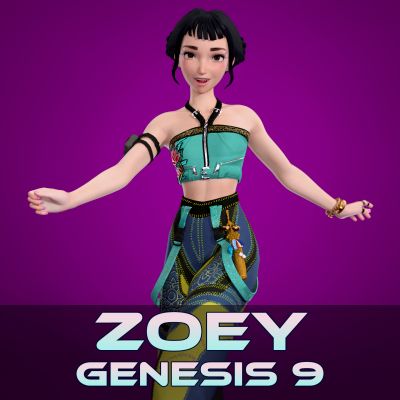 Click here to see preview images for "Zoey for Genesis 9" Zoey for Genesis 9