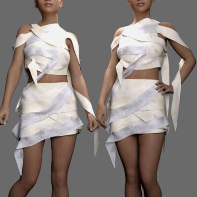 Click here to see preview images for "MS Halloween Costume Mummy Dress (G8F and G9)" MS Halloween Costume Mummy Dress (G8F and G9)