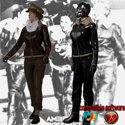 Click here to see preview images for "WASP USAF 1942 Team B17" WASP USAF 1942 Team B17