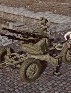 ZPU-4 AA Gun MW for DAZ3D