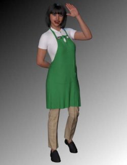 FG dForce Barista Uniform for Genesis 9