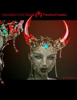 Jeweled Oni Mask by ParallaxCreates for Genesis 8, 8.1 and 9