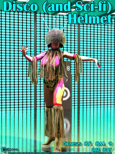 Click here to see preview images for "Disco - and Sci-fi Helmet" Disco - and Sci-fi Helmet