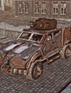 JLTV Postapocalyptic Armored Car COD for Daz3D