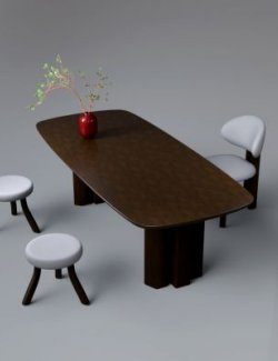 AQ3D Office Work Table and Chair 16