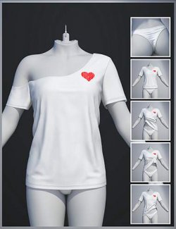 dForce SU T-Shirt Dress for Genesis 9