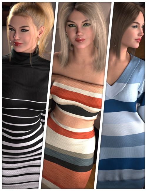 Click here to see preview images for "Everyday Textures for dForce 3-in-1 Sweater Dress Collection" Everyday Textures for dForce 3-in-1 Sweater Dress Collection