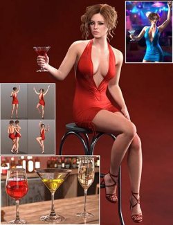 EF Nightclub Glamour Drinks and Poses for Genesis 9