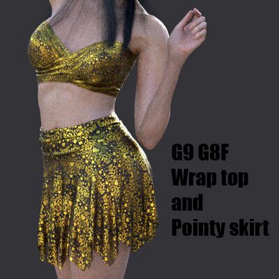 Click here to see preview images for "G9 G8F Wrap Top and Pointy Skirt" G9 G8F Wrap Top and Pointy Skirt