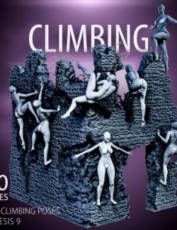 SHN Climbing Poses for Genesis 9 Male and Female